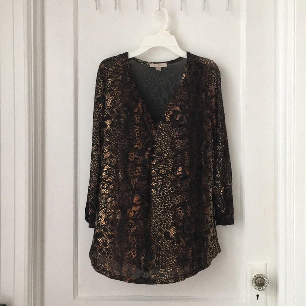 Textured Animal Print Tunic